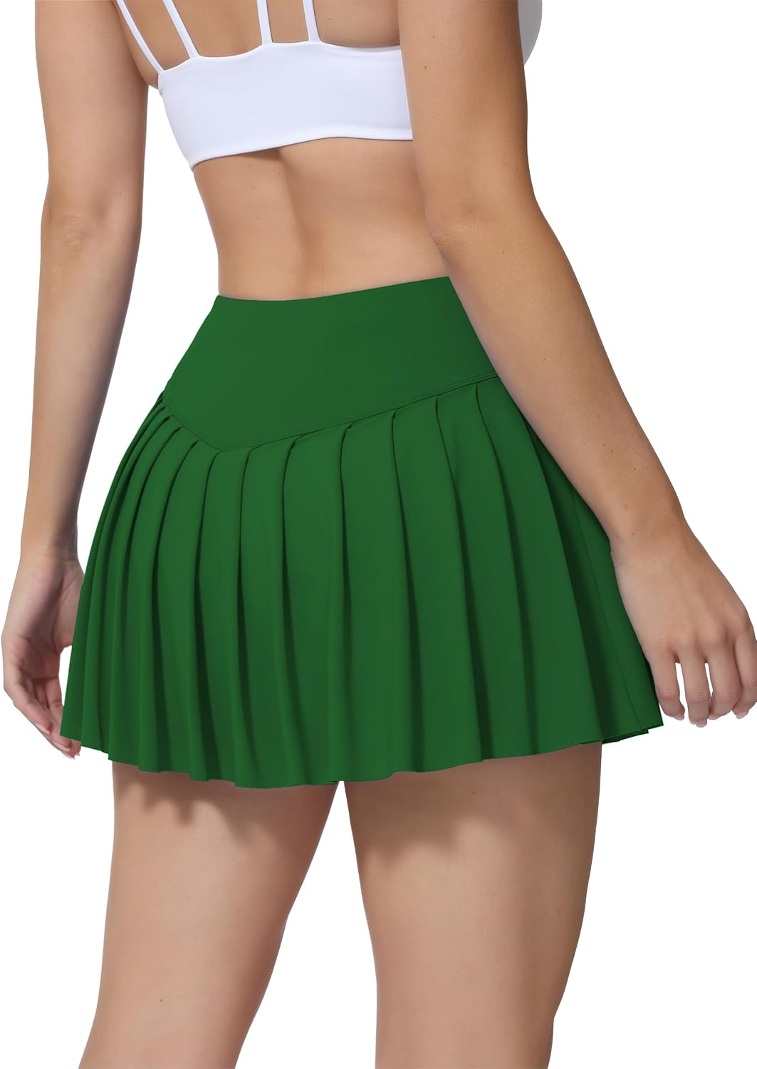 AugIris High Waited Pleated Tennis Skirt with Pockets Built-in Shorts Athletic Golf Skorts for Women Workout Sports